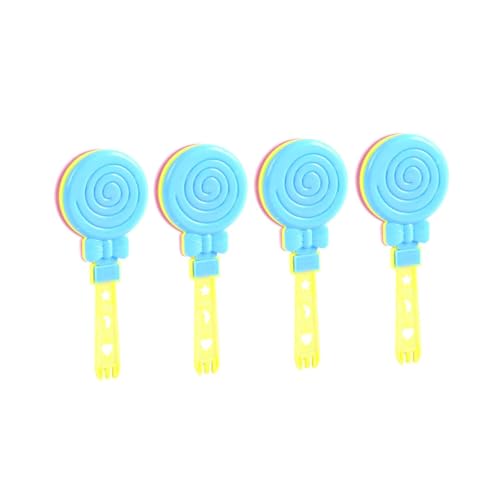 ifundom 30 Stück Teiliges Lollipop Förmiges Musikinstrument Handheld Kunststoff Kastagnetten für Erwachsene Party Gastgeschenke Zufälligen Farben Fördert Koordination und von ifundom