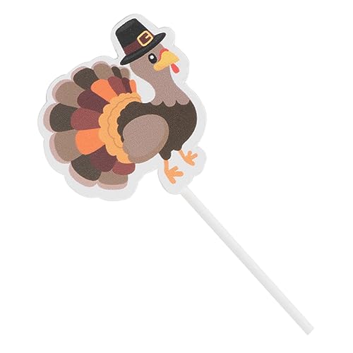 ifundom 30St Türkei- -Flagge Kuchenpicks selber machen Thanksgiving-Food-Picks stuck slice Cupcakes Party-Cupcake-Dekor Party-Kuchen-Picks Truthahn schmücken Requisiten Zylinder von ifundom