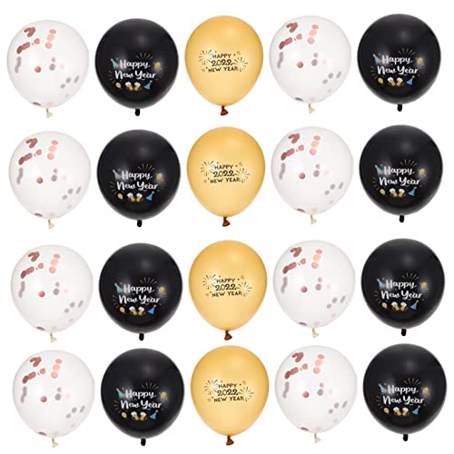 ifundom 30st Latexballons Zum Neujahrstag 2022 Fotostudio-hintergrund 2022 Neujahrspartyzubehör Goldballon 2022 Neujahrsszenenverzierung Goldballons Für Partys Emulsion 3d Film Roségold von ifundom