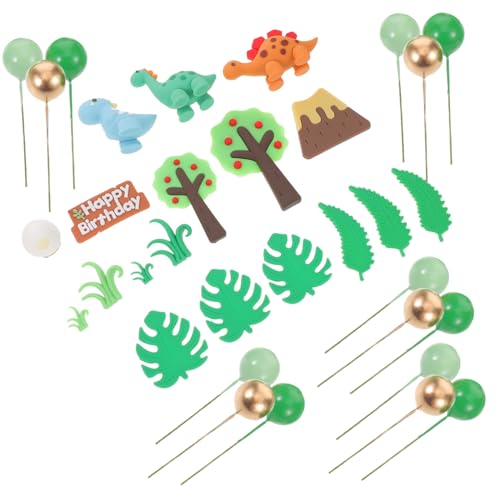 ifundom 33 Stück Teiliges Wildtiere Cake Topper Set Farbenfrohe Dschungel-motiv Cupcake Dekorationen Handgefertigt Vielseitig Einsetzbar für Geburtstagskuchen Waldthemen Dessert Verzierung von ifundom