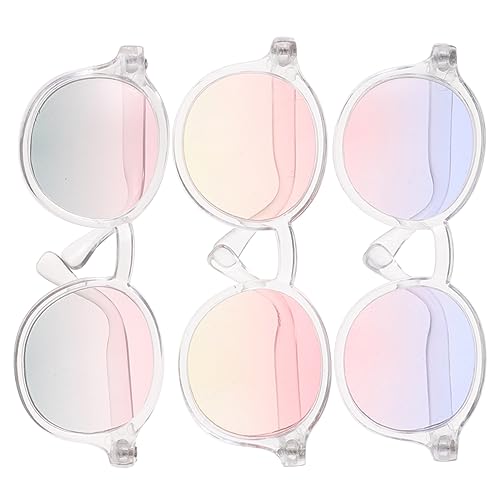 ifundom 3St 6 Punkte Puppenbrille Modepuppe farbige Schwimmpuppe puppenkleidung Puppen Kleidung schnapsgläser Puppen-Anziehzubehör Puppenbrillen aus Plastik von ifundom