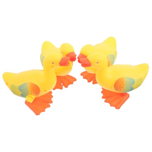 ifundom 4 STÜCKE Teiliges Aufziehspielzeug Enten Retro Design Sicher und Glattkantig als Party mitgebsel Geburtstagsgeschenk und Weihnachtliche Strumpffüllung für Kleinkinder von ifundom