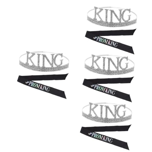 ifundom 4 Sätze Abschlussballband Geburtstag Königskrone Prom Queen Schärpe sieben Kronen Kostüm Krone von Herrenkrone Krönungsornament deko Krone für Erwachsene Cosplay-Schärpe Legierung ifundom 4 Sätze Abschlussballband Geburtstag Königskrone Prom Queen Schärpe sieben Kronen Kostüm Krone von Herrenkrone Krönungsornament deko Krone für Erwachsene Cosplay-Schärpe Legierung von ifundom