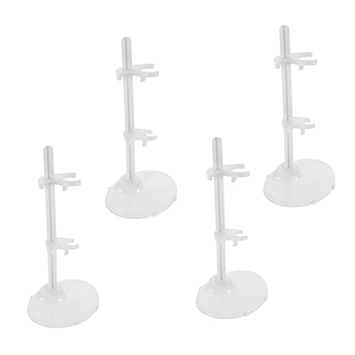 ifundom 4 Sätze Puppenständer Unterstützung der Puppenhalterung Stand Ständer für Puppenmodelle große Puppen puppenzubehör doll Accessories Puppenregal Puppenunterstützung PVC Weiß von ifundom