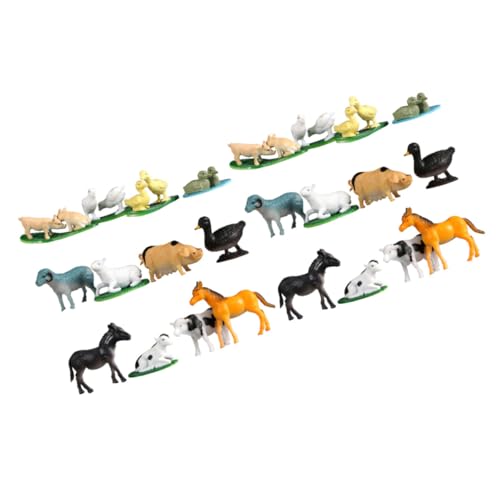 ifundom 4 Sätze Tiermodell Mini-Farm-Modell Bauernhofmodell Spielzeug Nutztierfiguren Gefälschtes Tierspielzeug Tischdekoration Statue Bauernhoftierfigur Kind PVC Einstellen Schweinehund von ifundom