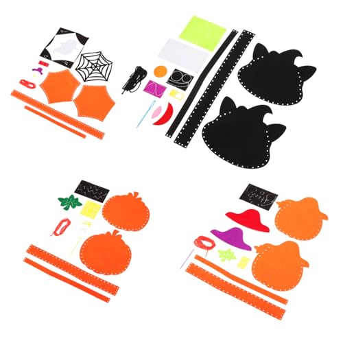 ifundom 4 Sets Halloween Handgemachte DIY Süßigkeitentüten Halloween Kunsthandwerk Für Halloween Süßigkeitentüten Halloween Partytüten Leckereien Halloween Halloween Party Gastgeschenke von ifundom