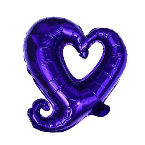 ifundom 4 Stück 18 Zoll Haken Herzförmige Aluminiumfolienballons Valentinstag Hochzeit Braut Verlobung Jubiläum Dekorationen von ifundom