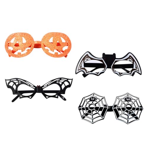 ifundom 4 Stück Brille verkleiden Halloween Halloween Toys Halloween Brillen Quirky Costume Prop Halloween Eyeglasses Brille im Halloween-Stil skurrile Kostümrequisite Plastik von ifundom