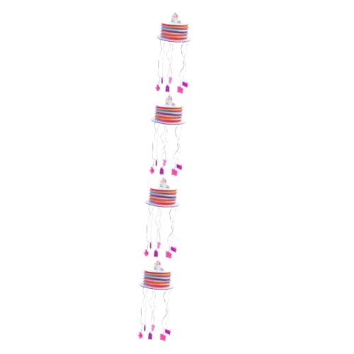 4 Stück Schnur Kleine Kuchen-Piñatas Spielzeug Partyspiel-Requisiten Geburtstagsparty-Zubehör Laterne Pinata für Kinderparty Partyzubehör Mini schmücken Kordelzug Draht ziehen von ifundom