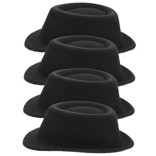 ifundom 4 Stück Schwarzer Fedora-Hut Dekorative Hüte Puppenfigur Hut Mini-Puppen-Hut Dekoratives Puppenhut-Ornament Steampunk-Hut Kleiner Hutkopfschmuck Dekorativer Hutkopfschmuck Stoff ifundom 4 Stück Schwarzer Fedora-Hut Dekorative Hüte Puppenfigur Hut Mini-Puppen-Hut Dekoratives Puppenhut-Ornament Steampunk-Hut Kleiner Hutkopfschmuck Dekorativer Hutkopfschmuck Stoff von ifundom