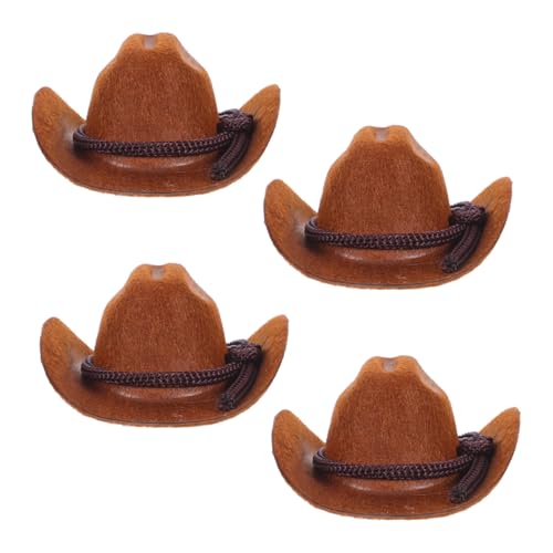 ifundom 4 Stück Teiliges Mini Cowboy Hut Flauschige Miniatur Western Hüte Leichte DIY Bastelaccessoires für Puppenhaus Western Party Deko Niedliche Puppenhut Ornamente ifundom 4 Stück Teiliges Mini Cowboy Hut Flauschige Miniatur Western Hüte Leichte DIY Bastelaccessoires für Puppenhaus Western Party Deko Niedliche Puppenhut Ornamente von ifundom