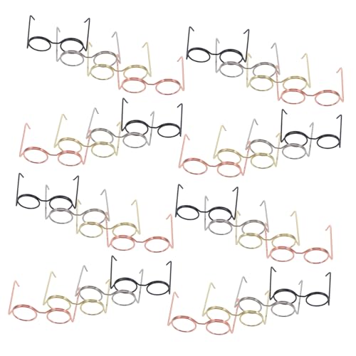 ifundom 40 Stück Mini -Rahmenbrille Mini-Puppenhaus-Zubehör Miniatur bilderrahmen Puppenbrille lustige Brillenspielzeuge winzige Brille Brillen für Puppen Stahldraht ifundom 40 Stück Mini -Rahmenbrille Mini-Puppenhaus-Zubehör Miniatur bilderrahmen Puppenbrille lustige Brillenspielzeuge winzige Brille Brillen für Puppen Stahldraht von ifundom