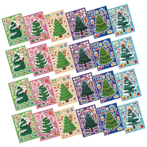 ifundom 48 Stück Teiliges Weihnachtsbaum DIY Sticker Bunte Weihnachtsaufkleber mit Festlichen Motiven Selbstklebend für Weihnachtsdeko Party Supplies und Kreative Bastelprojekte ifundom 48 Stück Teiliges Weihnachtsbaum DIY Sticker Bunte Weihnachtsaufkleber mit Festlichen Motiven Selbstklebend für Weihnachtsdeko Party Supplies und Kreative Bastelprojekte von ifundom