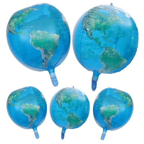 ifundom 5 Stück Erdballons Set Globusballons Weltballons Für Reisethema Weltraumthema Party Hochzeit Babyparty Dekoration Lehrbedarf von ifundom