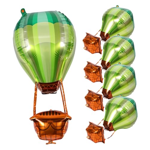 ifundom 5 Stück Heißluftballon Partydekorationen 4D Luftballons Aus Aluminiumfolie Hängende Mittelstücke Ornament Für Geburtstags Babyparty Und Hochzeitsfeiern von ifundom
