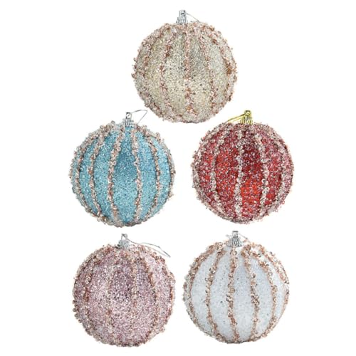 ifundom 5 Stück Weihnachtskugeln christbaumkugeln weihnachtsbaumkugeln weinachtskugel Christmas Balls weinachts Kugeln hängend Mini Weihnachtsbälle Weihnachtsfeierverzierung Schaum von ifundom