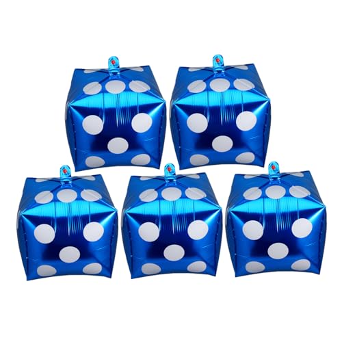 ifundom 5 Stück Würfel Ballon groß Für Ballons für Würfelpartys klare Luftballons Partyzubehör quadratische Luftballons Partyballon Aluminiumfolie Blau ifundom 5 Stück Würfel Ballon groß Für Ballons für Würfelpartys klare Luftballons Partyzubehör quadratische Luftballons Partyballon Aluminiumfolie Blau von ifundom