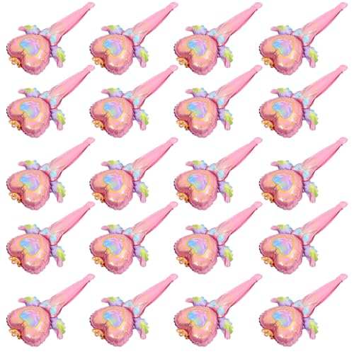 ifundom 50 Stück Aufblasbarer Feenstab Ballon Glänzen Für Tisch Minze Ballons Zubehör Für Ballonbögen Ballonständer Für Tisch Ballonreifenständer Aluminiumfolie Rosa von ifundom