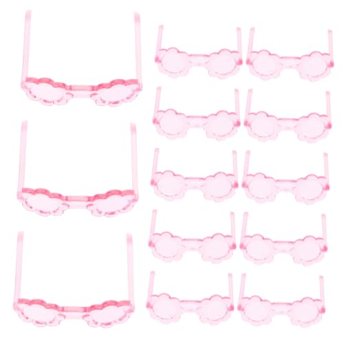ifundom 50 Stück Mini Brillen Dekoration Miniatur Brillen Puppenbrillen Simulierte Mini Brillen Mini Brillen Puppen Ankleidespielzeug Puppen Ankleidebrille Kunststoff Rosa von ifundom