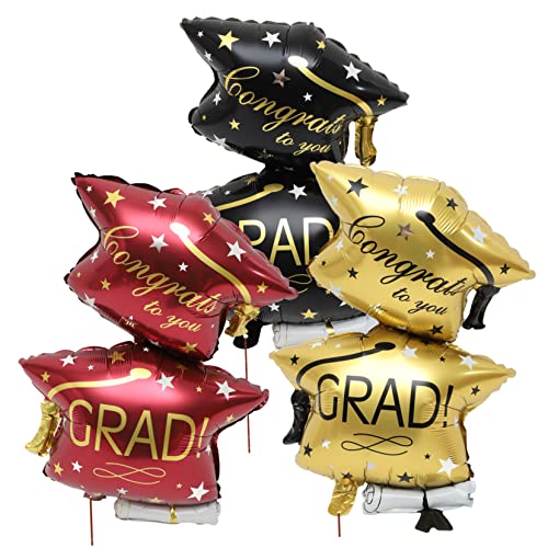 ifundom 6 Stücke Grad Kappe Aluminium Film Luftballons Graduation Party Dekorationen Leichte ifundom 6 Stücke Grad Kappe Aluminium Film Luftballons Graduation Party Dekorationen Leichte von ifundom