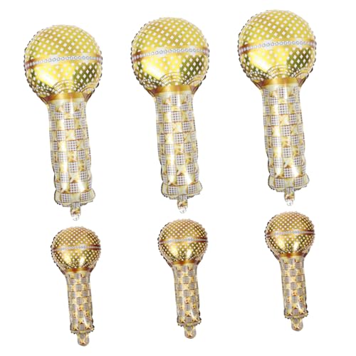 ifundom 6 Stück Ballondekoration Aufblasbare Ballons Große Geburtstagsfolie Partydekorationen Hochzeitsdekor Szenenlayout Requisiten Kreativer Ballon Mikrofonform Ballon Goldene ifundom 6 Stück Ballondekoration Aufblasbare Ballons Große Geburtstagsfolie Partydekorationen Hochzeitsdekor Szenenlayout Requisiten Kreativer Ballon Mikrofonform Ballon Goldene von ifundom