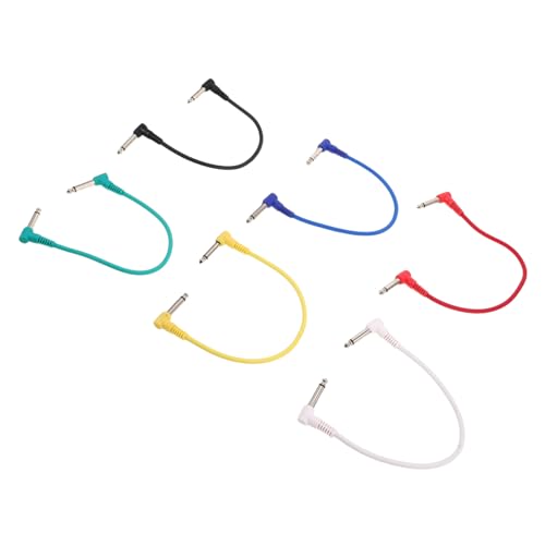 ifundom 6 Stück Gitarren Patchkabel Geräuscharm Flexibles Verbindungskabel für Gitarre Bass Robuste Beschichtung für Musikinstrumente von ifundom
