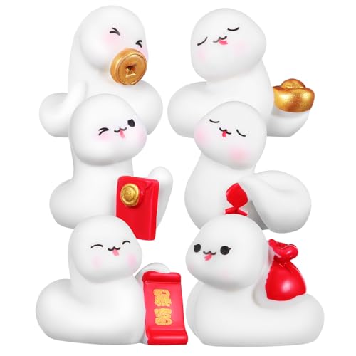 ifundom 6 Stück Snake Figuren Teiliges Dekorationsset für Jahr der Schlange Chinesische Neujahrsthemen Handgefertigte Harzornamente für Tisch und Regal Festliche Figuren für Frühlingsfest ifundom 6 Stück Snake Figuren Teiliges Dekorationsset für Jahr der Schlange Chinesische Neujahrsthemen Handgefertigte Harzornamente für Tisch und Regal Festliche Figuren für Frühlingsfest von ifundom