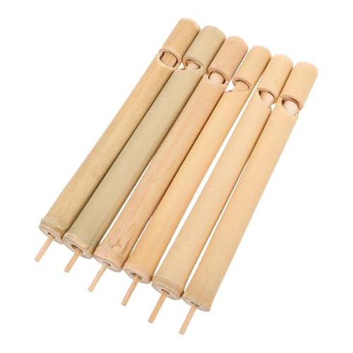 ifundom 6 Stück Teiliges Holz Vogelpfeife Realistische Vogelrufe Mini Flöten Holzspielzeug Musikinstrument Training für Outdoor Spiele Geeignet von ifundom