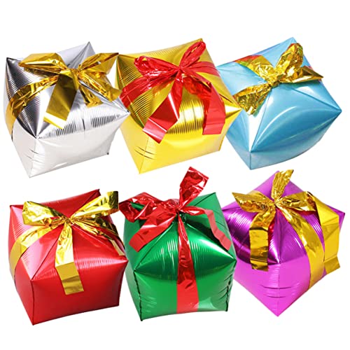 ifundom 6 Stücke Geschenkbox Aluminiumfolienballon Geburtstag Luftballons Helium Luftballons für Kinderpartys weihnachtsdeko christmas decorations balons farbige Luftballons Folienballons ifundom 6 Stücke Geschenkbox Aluminiumfolienballon Geburtstag Luftballons Helium Luftballons für Kinderpartys weihnachtsdeko christmas decorations balons farbige Luftballons Folienballons von ifundom