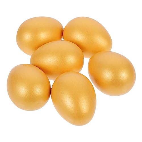 ifundom Basteln Sie 6 Stück Natürliche Holzeier mit Osterthema Dekorative Eier für Die Raumdekoration ifundom Basteln Sie 6 Stück Natürliche Holzeier mit Osterthema Dekorative Eier für Die Raumdekoration von ifundom