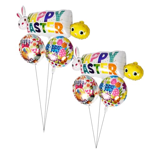 ifundom 6Stücke Osterballons Cartoon Osterparty Dekoration Aluminium Folienballons Bunten Farben Für Fröhliche Ostern Requisiten Für Innen Und Außenevents ifundom 6Stücke Osterballons Cartoon Osterparty Dekoration Aluminium Folienballons Bunten Farben Für Fröhliche Ostern Requisiten Für Innen Und Außenevents von ifundom
