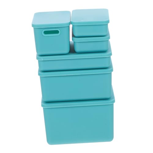 ifundom 6er Set Mini Aufbewahrungsboxen Mit Deckel Für Puppenhaus Stapelbare Kunststoffboxen Durchsichtige Sortierboxen Für Und Kleinteile von ifundom