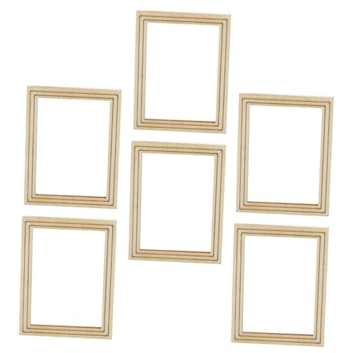 ifundom 6st DIY-Billet-Foto Rahmen Winziges Zuhause Puppenhaus Bilderrahmen Miniatur-zubehör Miniwand Bilderrahmen Aus Holz Mini-hausverzierung Mini-hausbedarf Hölzern ifundom 6st DIY-Billet-Foto Rahmen Winziges Zuhause Puppenhaus Bilderrahmen Miniatur-zubehör Miniwand Bilderrahmen Aus Holz Mini-hausverzierung Mini-hausbedarf Hölzern von ifundom