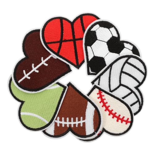 ifundom 7 Stück Teiliges Herz Ball Aufnäher Bestickte Stoffpatches zum Nähen Diy Kleidung Reparatur Patches Dekorative Applikationen für Jeans Shirts und Rucksäcke ifundom 7 Stück Teiliges Herz Ball Aufnäher Bestickte Stoffpatches zum Nähen Diy Kleidung Reparatur Patches Dekorative Applikationen für Jeans Shirts und Rucksäcke von ifundom