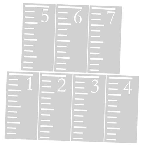 ifundom 7 Stück Teiliges Wachstumsdiagramm Schablonen aus Langlebigem Kunststoff mit Präziser Hohlem Design und Einfacher Reinigung Praktische Messlatte für Kinderzimmer und Messen ifundom 7 Stück Teiliges Wachstumsdiagramm Schablonen aus Langlebigem Kunststoff mit Präziser Hohlem Design und Einfacher Reinigung Praktische Messlatte für Kinderzimmer und Messen von ifundom