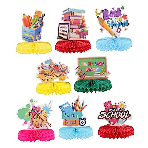 ifundom 8 Stück Back to School Honeycomb-Setup Dekorationen Mittelstücke Schule Tür Lichter Bienenwabe Herzstück Tischdekoration Planke Geburtstag Tischdekoration Partytisch Groovig Papier ifundom 8 Stück Back to School Honeycomb-Setup Dekorationen Mittelstücke Schule Tür Lichter Bienenwabe Herzstück Tischdekoration Planke Geburtstag Tischdekoration Partytisch Groovig Papier von ifundom