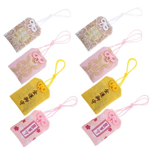 ifundom 8 Stück Omamori Amulette Glücksbringer Für Zuhause Traditionelle Handgefertigte Segensbeutel Für Frieden Und Schutz Japanisches Kulturdekor ifundom 8 Stück Omamori Amulette Glücksbringer Für Zuhause Traditionelle Handgefertigte Segensbeutel Für Frieden Und Schutz Japanisches Kulturdekor von ifundom