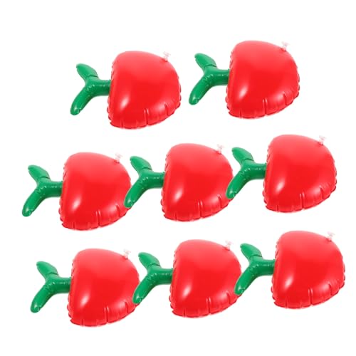 ifundom 8 Stück Teiliges Aufblasbares Apfelballon- Große Rote Pvc-dekoration Langlebig und Widerstandsfähig Vielseitig für Klassenzimmer Gartenparty als Foto-requisite und von ifundom