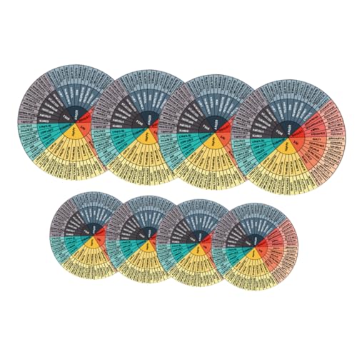 ifundom 8 Stück Teiliges DIY Emotionsrad Sticker Selbstklebend Emotionen Aufkleber für Laptop Notebook Koffer Dekoration Langlebig von ifundom