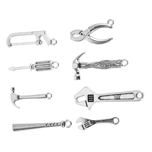 ifundom 8 Stück Teiliges DIY Schmuckzubehör mit Hammer Zange Schraubenschlüssel Anhängern für Ohrringe und Armbänder Einfache Handhabung für Kreative Schmuckgestaltung und Feierlichkeiten von ifundom