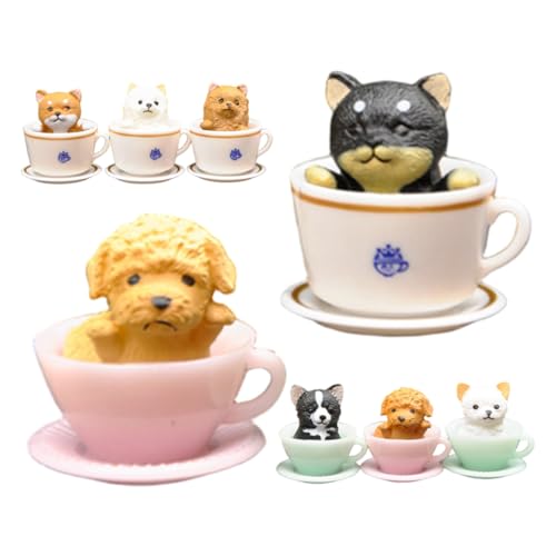 ifundom 8 Stück Teiliges Mini Katzen Hunde-Figuren Realistische Katzen Welpenornamente mit Detailgetreuem Design als Puppenhaus-zubehör Kuchendeko und Miniaturlandschaftsschmuck von ifundom
