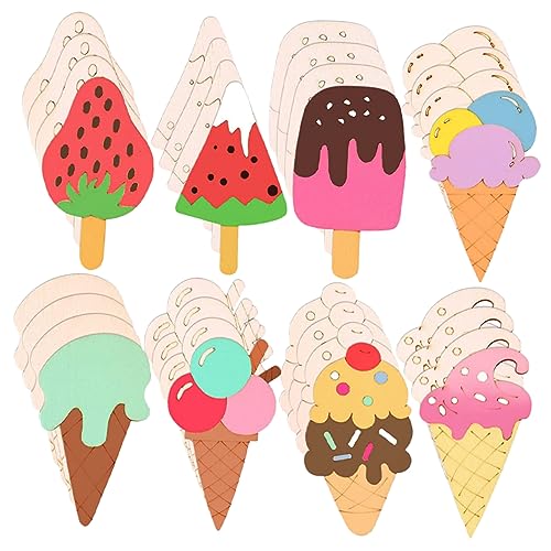 ifundom 80 Stück Teiliges Holz Eiscreme Formen Verschiedene Designs Dicke DIY Bastelholzscheiben Unvollendete Holzstreifen für Malen Basteln Sommer Dekoration ifundom 80 Stück Teiliges Holz Eiscreme Formen Verschiedene Designs Dicke DIY Bastelholzscheiben Unvollendete Holzstreifen für Malen Basteln Sommer Dekoration von ifundom