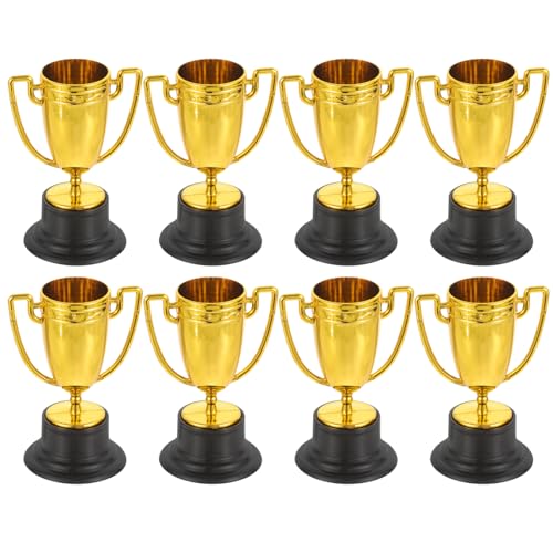 ifundom 8Stücke Mini Trophäen Goldene Auszeichnung für Pokale für Schulbelohnungen und Wettbewerbe als Party Dekoration und Mitgebsel von ifundom