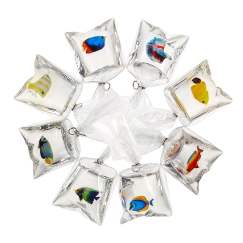 ifundom 8st Transparenter Fischschmuck Aus Kunstharz Fischanhänger Aus Harz DIY-halskettenherstellung -anhänger Aus Harz -wasserbeutel-anhänger Mini-Fisch-Charms Plastik ifundom 8st Transparenter Fischschmuck Aus Kunstharz Fischanhänger Aus Harz DIY-halskettenherstellung -anhänger Aus Harz -wasserbeutel-anhänger Mini-Fisch-Charms Plastik von ifundom