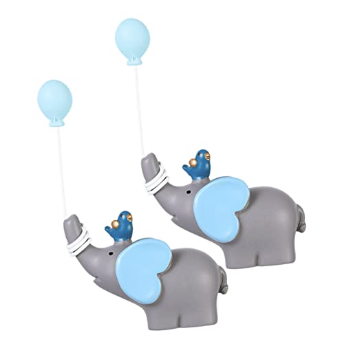 ifundom 8stücke Miniatur Figuren Resin Cupcake Toppers Für Kindergeburtstag Hochzeiten Und Dekorationen Süße Tierornamente Blau von ifundom