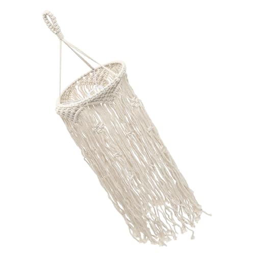 ifundom Boho-lampenschirm Blütenblätter Künstliche Pflanzen Einheit Schattierungen Lampenschirme Korb Feendekoration Anhänger Satellitenlampenschirm Abteil Tipi Baumwolle Beige von ifundom