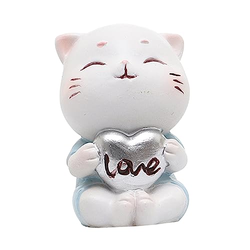 ifundom Dekoration Kätzchen Kuchen Topper Kuchendekor Dekorationen Gartenkatze Kuchen-topper-kuchen Süße Tortenaufleger Geformt Party Katzen-kuchenaufsatz Hallo Spielzeugkatze Blue von ifundom