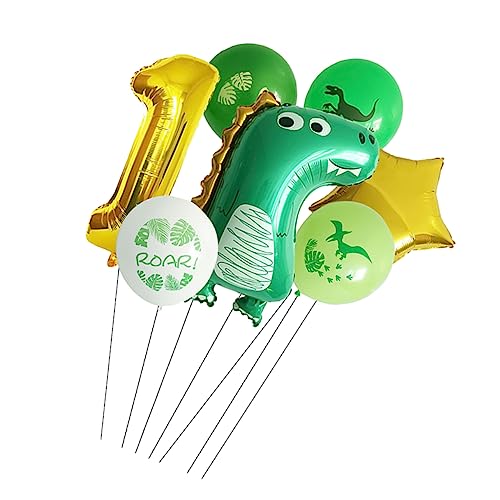 ifundom Dinosaurier Folienballon Nummer 1 Dekorative Geburtstagsballons Für Kindergeburtstag Und Dino Mottoparty Hochwertige Luftballons Zur Feierlichkeiten von ifundom