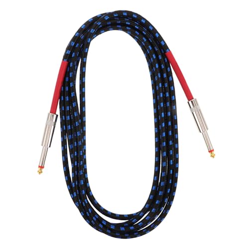 ifundom Gitarre Amp Kabel Geflochtenes Audio Kabel mit Rauschunterdrückung Flexible Verbindung für Bass Mandoline Effektgeräte und Studioeinsatz von ifundom