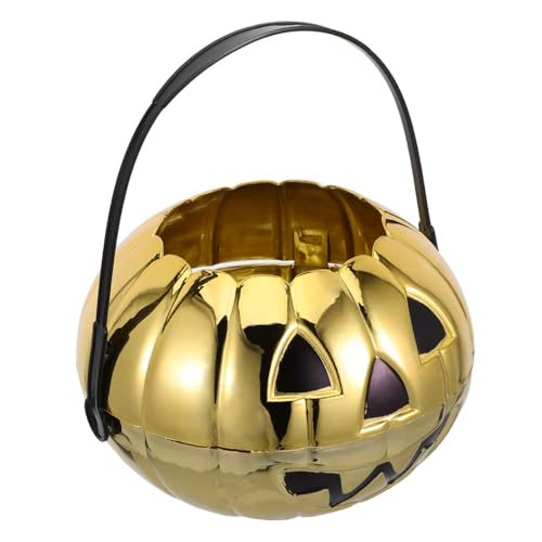 ifundom Halloween Kürbis Süßigkeitenkorb aus Kunststoff Leicht und Tragbar Kindgerechte Kleine Halloween Geschenkbox Dekorativer Goldener Party Kürbis für Erwachsene Platzsparend Stapelbar ifundom Halloween Kürbis Süßigkeitenkorb aus Kunststoff Leicht und Tragbar Kindgerechte Kleine Halloween Geschenkbox Dekorativer Goldener Party Kürbis für Erwachsene Platzsparend Stapelbar von ifundom